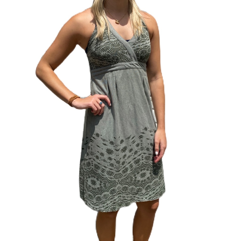 Athleta Balsa Burnout Halter dress green Small